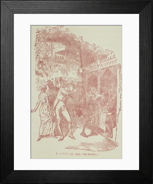Framed Print : A Scene at Old Vauxhall, 1888. Creator: Unknown Framed Print : A Scene at Old Vauxhall, 1888. Creator: Unknown