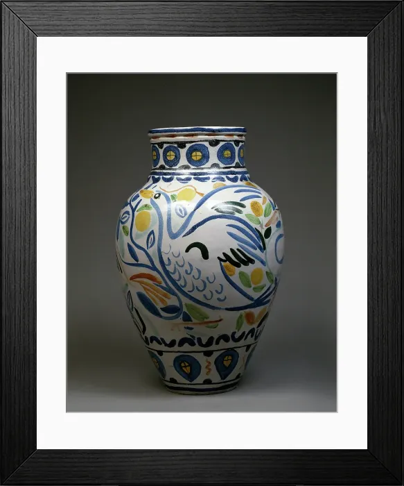 Framed Print : Decorative vase with a bird, 20th century. Creator: Andre Derain Framed Print : Decorative vase with a bird, 20th century. Creator: Andre Derain
