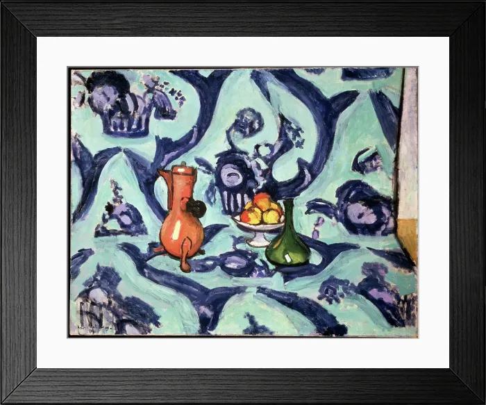 Framed Print : Still Life with Blue Tablecloth, 1909. Creator: Henri Matisse. Still Life with Blue Tablecloth, 1909. Creator: Henri Matisse Framed Print : Still Life with Blue Tablecloth, 1909. Creator: Henri Matisse. Still Life with Blue Tablecloth, 1909. Creator: Henri Matisse
