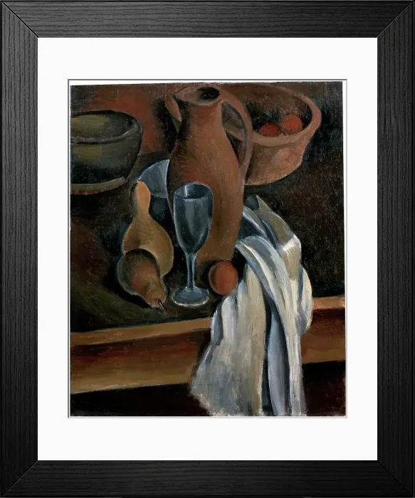 Framed Print : Still Life with Earthenware Jug and White Napkin, c1912. Creator: Andre Derain. Still Life with Earthenware Jug and White Napkin, c1912. Creator: Andre Derain Framed Print : Still Life with Earthenware Jug and White Napkin, c1912. Creator: Andre Derain. Still Life with Earthenware Jug and White Napkin, c1912. Creator: Andre Derain