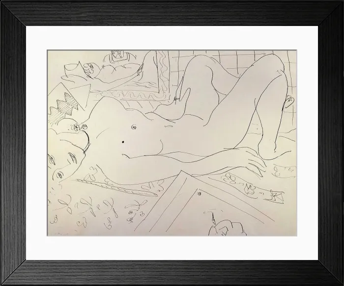 Framed Print : Reclining Nude, (The Painter and his Model), 1935. Creator: Henri Matisse. Reclining Nude, (The Painter and his Model), 1935. Creator: Henri Matisse Framed Print : Reclining Nude, (The Painter and his Model), 1935. Creator: Henri Matisse. Reclining Nude, (The Painter and his Model), 1935. Creator: Henri Matisse