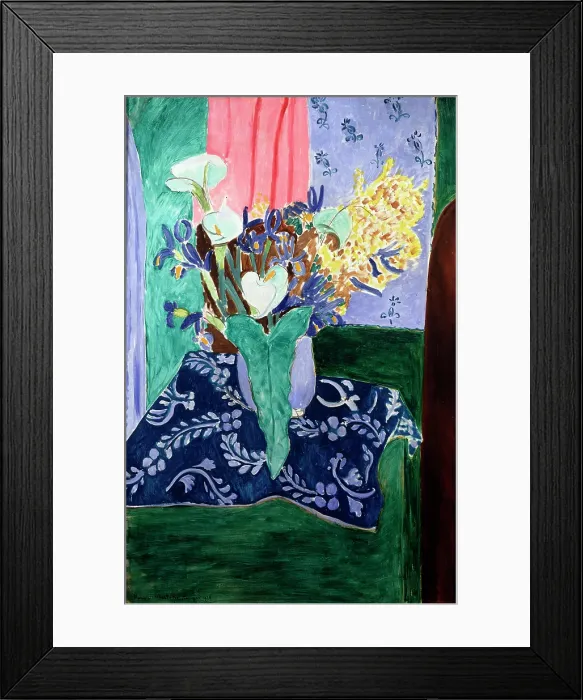 Framed Print : Blue Vase with Flowers on a Blue Tablecloth, 1913. Creator: Henri Matisse. Blue Vase with Flowers on a Blue Tablecloth, 1913. Creator: Henri Matisse Framed Print : Blue Vase with Flowers on a Blue Tablecloth, 1913. Creator: Henri Matisse. Blue Vase with Flowers on a Blue Tablecloth, 1913. Creator: Henri Matisse
