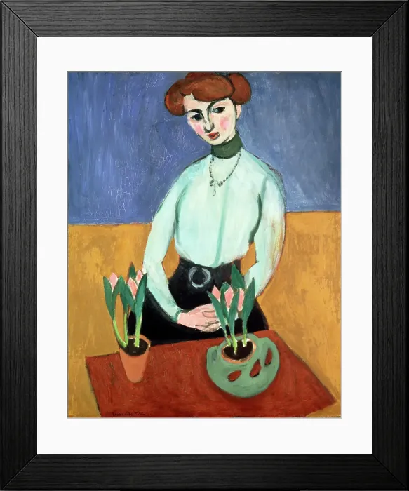Framed Print : Girl with Tulips (Jeanne Vaderin), 1910. Creator: Henri Matisse. Girl with Tulips (Jeanne Vaderin), 1910. Creator: Henri Matisse Framed Print : Girl with Tulips (Jeanne Vaderin), 1910. Creator: Henri Matisse. Girl with Tulips (Jeanne Vaderin), 1910. Creator: Henri Matisse