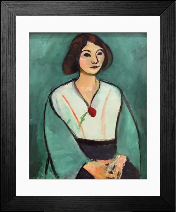 Framed Print : Woman in Green, c1909. Creator: Henri Matisse. Woman in Green, c1909. Creator: Henri Matisse Framed Print : Woman in Green, c1909. Creator: Henri Matisse. Woman in Green, c1909. Creator: Henri Matisse