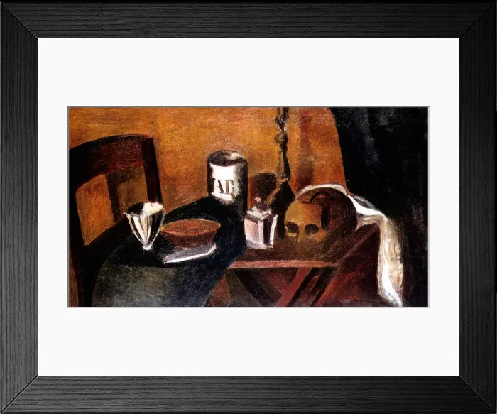 Framed Print : Still Life with a Skull, 1912. Creator: Andre Derain. Still Life with a Skull, 1912. Creator: Andre Derain Framed Print : Still Life with a Skull, 1912. Creator: Andre Derain. Still Life with a Skull, 1912. Creator: Andre Derain