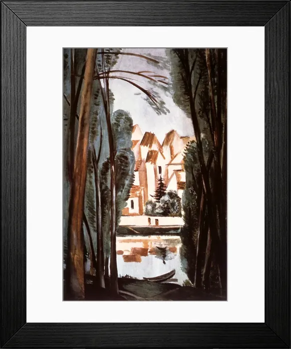 Framed Print : Landscape with a Boat at the Bank, 1915. Creator: Andre Derain. Landscape with a Boat at the Bank, 1915. Creator: Andre Derain Framed Print : Landscape with a Boat at the Bank, 1915. Creator: Andre Derain. Landscape with a Boat at the Bank, 1915. Creator: Andre Derain