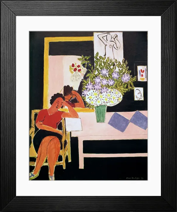 Framed Print : Reader on a Black Background, 1939. Creator: Henri Matisse. Reader on a Black Background, 1939. Creator: Henri Matisse Framed Print : Reader on a Black Background, 1939. Creator: Henri Matisse. Reader on a Black Background, 1939. Creator: Henri Matisse