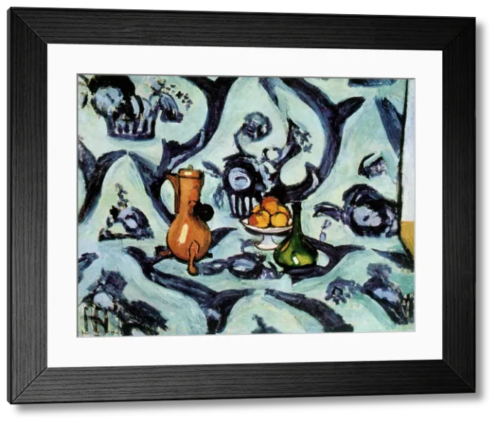 Framed Print : Still Life with Blue Tablecloth, 1909. Creator: Henri Matisse. Still Life with Blue Tablecloth, 1909. Creator: Henri Matisse Framed Print : Still Life with Blue Tablecloth, 1909. Creator: Henri Matisse. Still Life with Blue Tablecloth, 1909. Creator: Henri Matisse