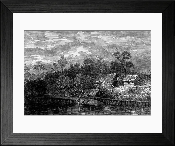 Framed Print : Coaling station, Fernando Po, 1873. Creator: Unknown Framed Print : Coaling station, Fernando Po, 1873. Creator: Unknown