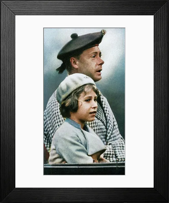 Framed Print : Princess Elizabeth with her uncle David, c1936. Creator: Unknown Framed Print : Princess Elizabeth with her uncle David, c1936. Creator: Unknown