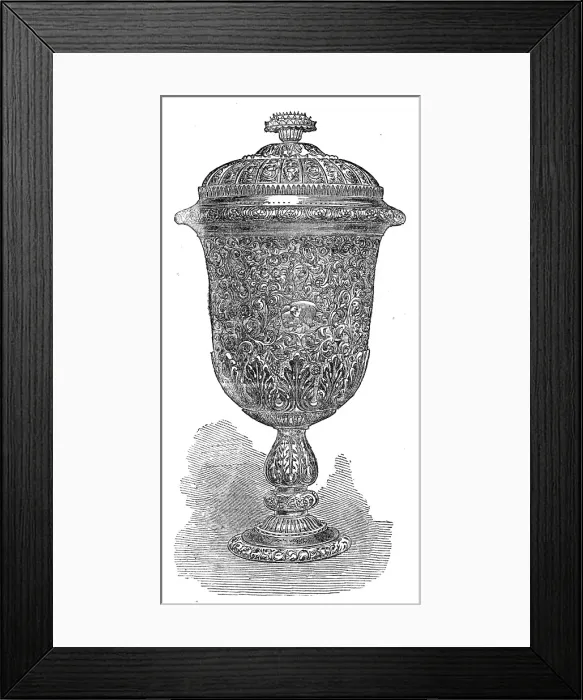 Framed Print : Silver prize cup for the East Indian Railway Volunteer Rifle Corps, 1873. Creator: Unknown Framed Print : Silver prize cup for the East Indian Railway Volunteer Rifle Corps, 1873. Creator: Unknown