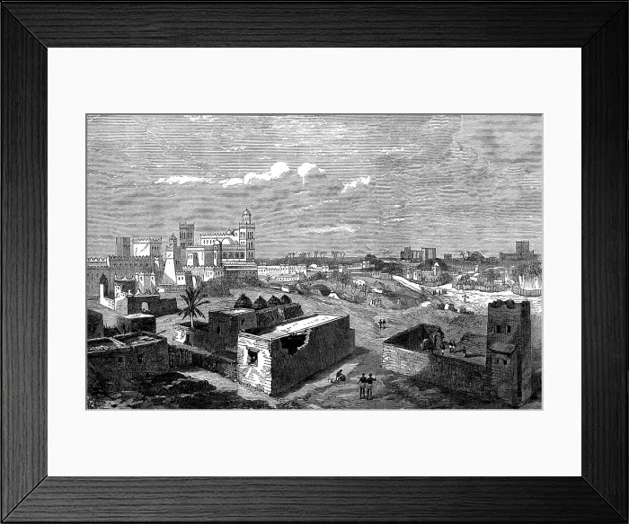 Framed Print : Hota, the capital of Lahej, near Aden, 1873. Creator: Unknown Framed Print : Hota, the capital of Lahej, near Aden, 1873. Creator: Unknown