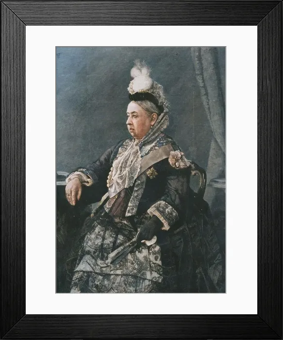 Framed Print : Her Majesty the Queen in the dress worn at the Jubilee Commemoration in Westminster Abbey, 1887. Creator: Unknown. Her Majesty the Queen in the dress worn at the Jubilee Commemoration in Westminster Abbey, 1887. Creator: Unknown Framed Print : Her Majesty the Queen in the dress worn at the Jubilee Commemoration in Westminster Abbey, 1887. Creator: Unknown. Her Majesty the Queen in the dress worn at the Jubilee Commemoration in Westminster Abbey, 1887. Creator: Unknown