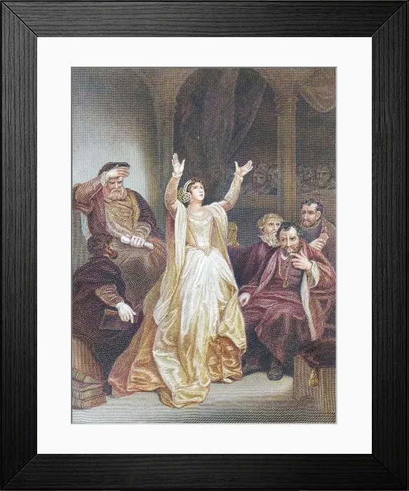 Framed Print : Condemnation of Anne Boleyn, (mid 19th century). Creator: George C Finden. Condemnation of Anne Boleyn, (mid 19th century). Creator: George C Finden Framed Print : Condemnation of Anne Boleyn, (mid 19th century). Creator: George C Finden. Condemnation of Anne Boleyn, (mid 19th century). Creator: George C Finden