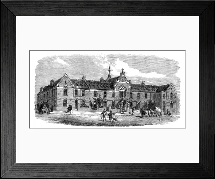 Framed Print : The Drovers Hall, Metropolitan Cattle Market, 1873. Creator: Unknown Framed Print : The Drovers Hall, Metropolitan Cattle Market, 1873. Creator: Unknown