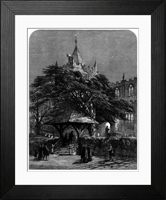 Framed Print : Evensong - drawn by S. Read, 1873. Creator: William James Palmer