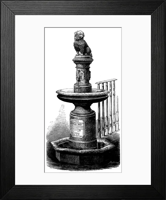 Framed Print : Greyfriars Bobby's Memorial, Edinburgh, 1873. Creator: Unknown. Greyfriars Bobby's Memorial, Edinburgh, 1873. Creator: Unknown Framed Print : Greyfriars Bobby's Memorial, Edinburgh, 1873. Creator: Unknown. Greyfriars Bobby's Memorial, Edinburgh, 1873. Creator: Unknown