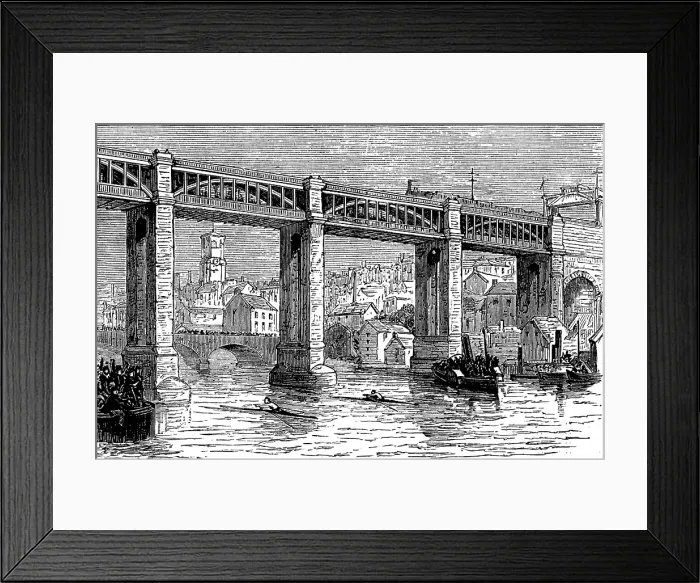 Framed Print : Boat-race on the Tyne, 1873. Creator: Unknown Framed Print : Boat-race on the Tyne, 1873. Creator: Unknown