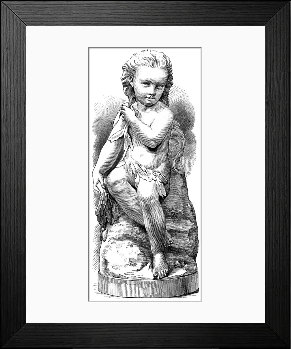 Framed Print : Miss Ellie, by J. Durham, A.R.A. 1873. Creator: Unknown Framed Print : Miss Ellie, by J. Durham, A.R.A. 1873. Creator: Unknown