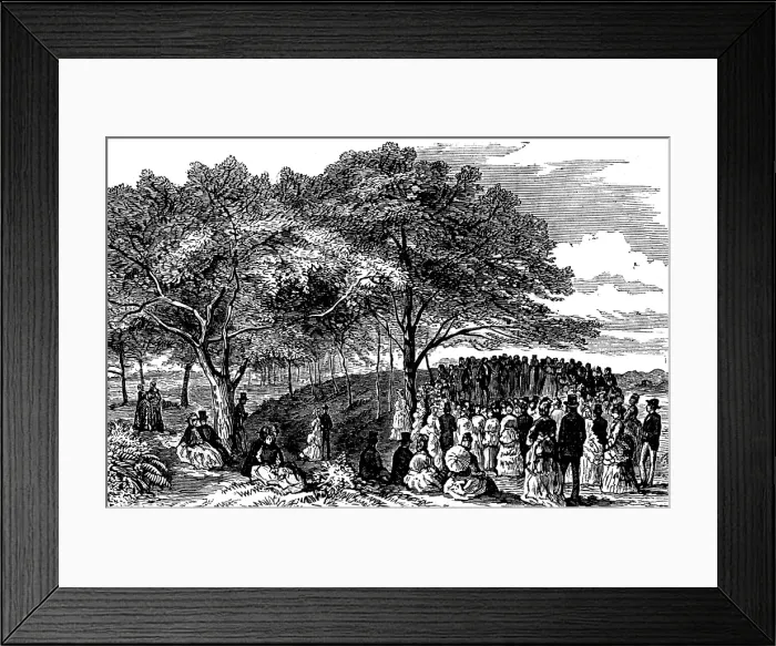 Framed Print : Surrey Archaeological Society: Caesar's Camp, Wimbledon, 1873. Creator: Unknown. Surrey Archaeological Society: Caesar's Camp, Wimbledon, 1873. Creator: Unknown Framed Print : Surrey Archaeological Society: Caesar's Camp, Wimbledon, 1873. Creator: Unknown. Surrey Archaeological Society: Caesar's Camp, Wimbledon, 1873. Creator: Unknown