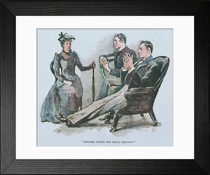 Framed Print : Holmes Shook His Head Gravely, 1892. Creator: Sidney E Paget. Holmes Shook His Head Gravely, 1892. Creator: Sidney E Paget Framed Print : Holmes Shook His Head Gravely, 1892. Creator: Sidney E Paget. Holmes Shook His Head Gravely, 1892. Creator: Sidney E Paget