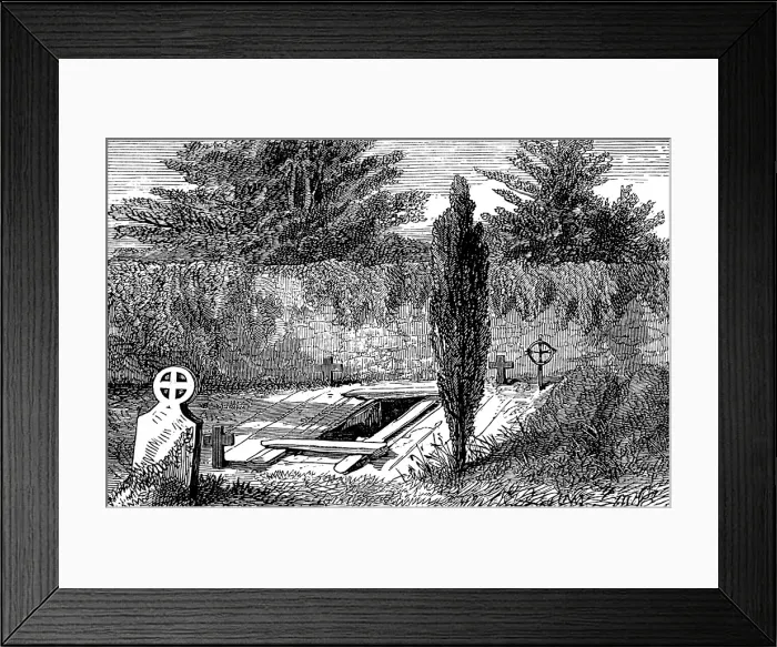 Framed Print : Bishop Wilberforce's grave, West Lavington, 1873. Creator: Unknown. Bishop Wilberforce's grave, West Lavington, 1873. Creator: Unknown Framed Print : Bishop Wilberforce's grave, West Lavington, 1873. Creator: Unknown. Bishop Wilberforce's grave, West Lavington, 1873. Creator: Unknown