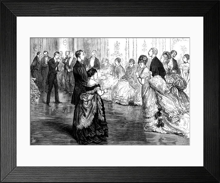 Framed Print : The First Quadrille - drawn by F. Barnard, 1873. Creator: Joseph Swain Framed Print : The First Quadrille - drawn by F. Barnard, 1873. Creator: Joseph Swain