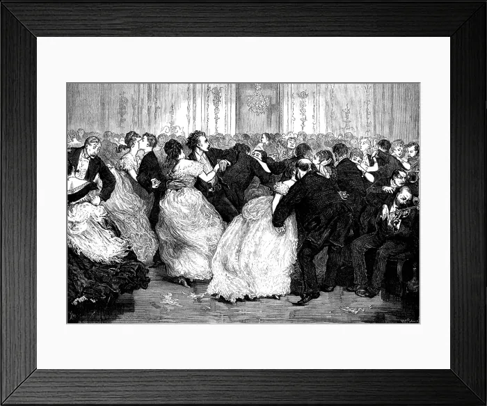 Framed Print : The Last Galop - drawn by F. Barnard, 1873. Creator: William James Palmer Framed Print : The Last Galop - drawn by F. Barnard, 1873. Creator: William James Palmer