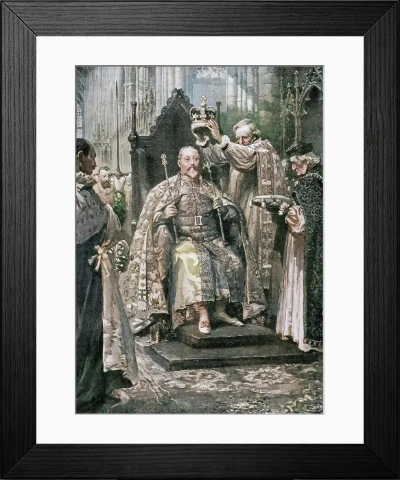 Framed Print : The Archbishop of Canterbury Crowning The King, 1902, (c1900). Creator: Unknown. The Archbishop of Canterbury Crowning The King, 1902, (c1900). Creator: Unknown Framed Print : The Archbishop of Canterbury Crowning The King, 1902, (c1900). Creator: Unknown. The Archbishop of Canterbury Crowning The King, 1902, (c1900). Creator: Unknown