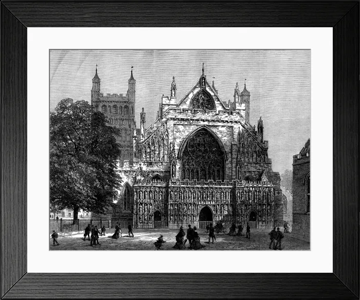 Framed Print : Exeter Cathedral, 1873. Creator: Unknown Framed Print : Exeter Cathedral, 1873. Creator: Unknown