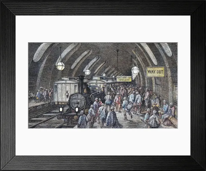 Framed Print : The Workmen's Train, 1872. Creator: Gustave Dore. The Workmen's Train, 1872. Creator: Gustave Dore Framed Print : The Workmen's Train, 1872. Creator: Gustave Dore. The Workmen's Train, 1872. Creator: Gustave Dore