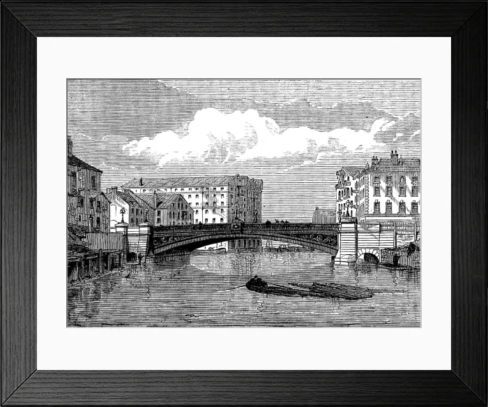 Framed Print : The New Bridge at Leeds, 1873. Creator: Unknown Framed Print : The New Bridge at Leeds, 1873. Creator: Unknown