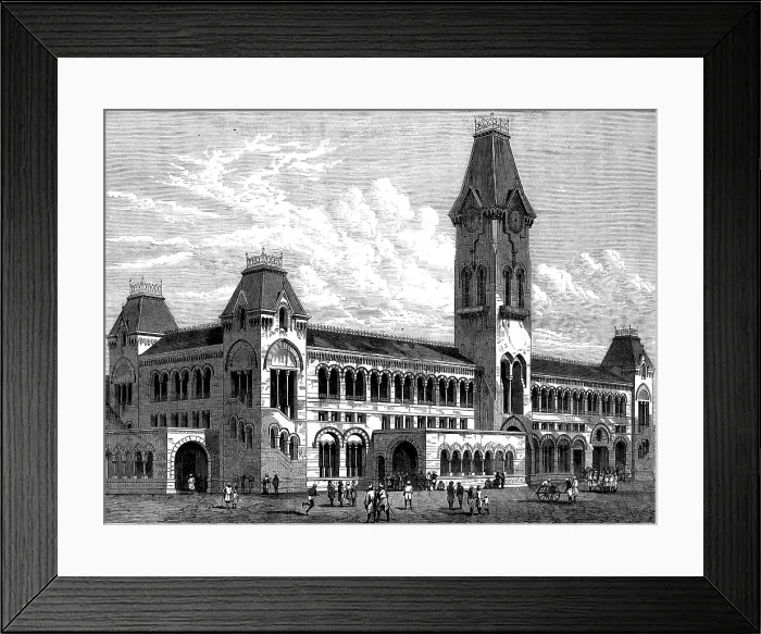 Framed Print : Terminus of the Madras Railway, 1873. Creator: Unknown Framed Print : Terminus of the Madras Railway, 1873. Creator: Unknown
