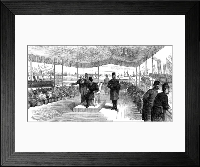 Framed Print : The Shah on the Mersey, at Liverpool, 1873. Creator: Unknown Framed Print : The Shah on the Mersey, at Liverpool, 1873. Creator: Unknown