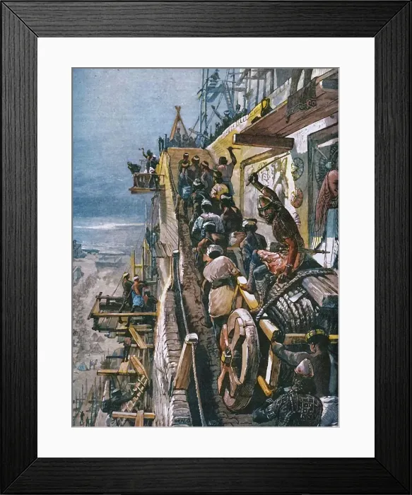 Framed Print : The Building of Babel, 1890. Creator: Unknown. The Building of Babel, 1890. Creator: Unknown Framed Print : The Building of Babel, 1890. Creator: Unknown. The Building of Babel, 1890. Creator: Unknown