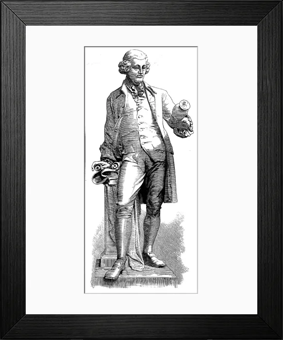 Framed Print : Statue of Wedgwood at the Wedgwood Memorial Institute, Burslem, 1873. Creator: Unknown Framed Print : Statue of Wedgwood at the Wedgwood Memorial Institute, Burslem, 1873. Creator: Unknown