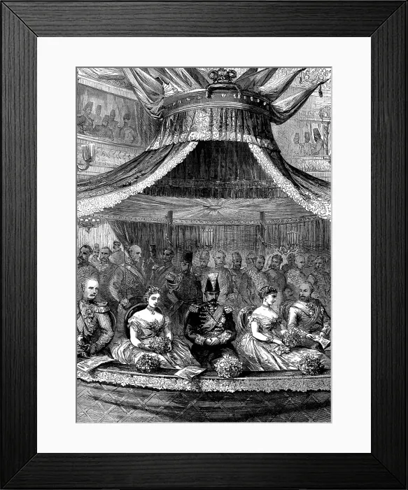 Framed Print : The Shah at the Royal Italian Opera, 1873. Creator: Unknown Framed Print : The Shah at the Royal Italian Opera, 1873. Creator: Unknown