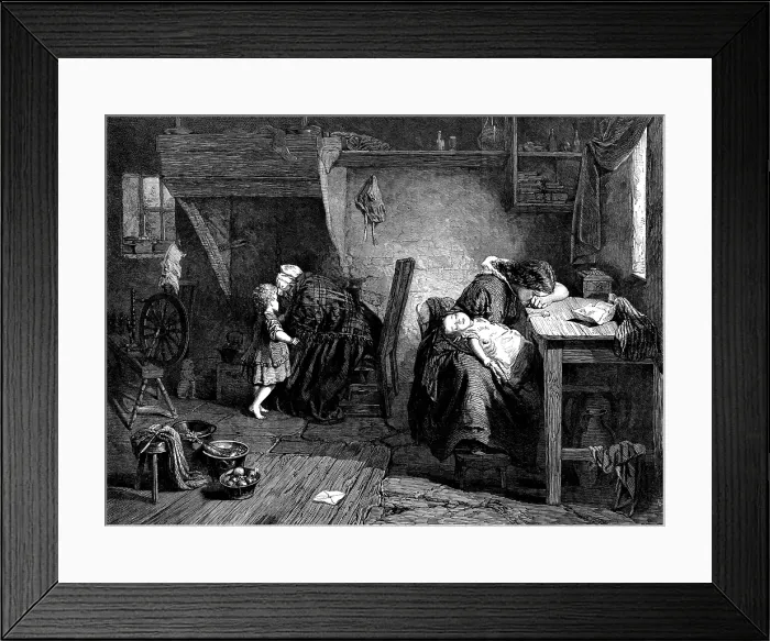Framed Print : After the Victory, by J. Faed, in the exhibition of the Royal Academy, 1873. Creator: Unknown Framed Print : After the Victory, by J. Faed, in the exhibition of the Royal Academy, 1873. Creator: Unknown