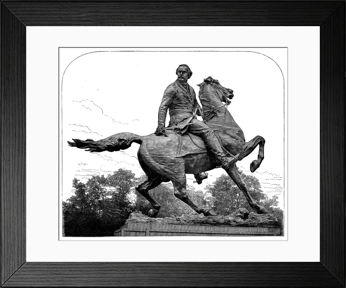 Framed Print : Statue of General Sir James Outram, for Calcutta, now in Waterloo-Place, by J. H. Foley, R.A. 1873. Creator: Unknown Framed Print : Statue of General Sir James Outram, for Calcutta, now in Waterloo-Place, by J. H. Foley, R.A. 1873. Creator: Unknown