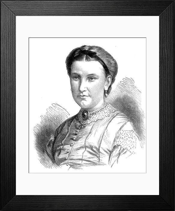 Framed Print : Lady Baker, 1873. Creator: Unknown Framed Print : Lady Baker, 1873. Creator: Unknown