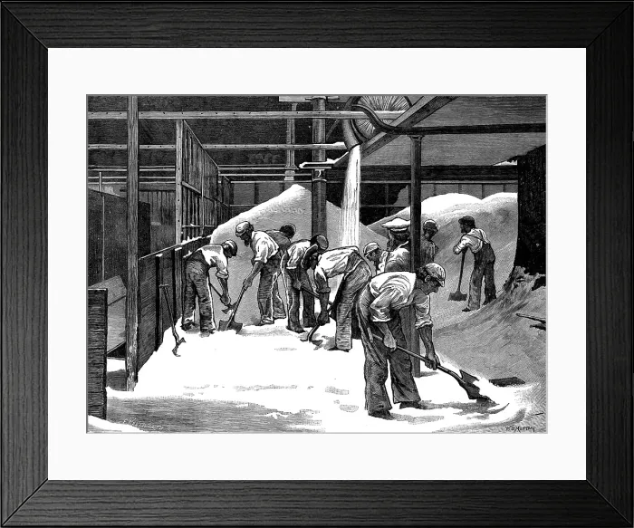Framed Print : Sugar-making at the Counterslip Refinery, Bristol, 1873. Creator: F Wentworth Framed Print : Sugar-making at the Counterslip Refinery, Bristol, 1873. Creator: F Wentworth