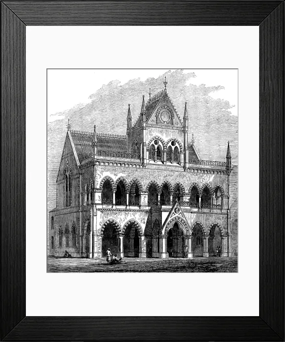 Framed Print : The Sassoon Institute, Bombay, 1873. Creator: Unknown Framed Print : The Sassoon Institute, Bombay, 1873. Creator: Unknown