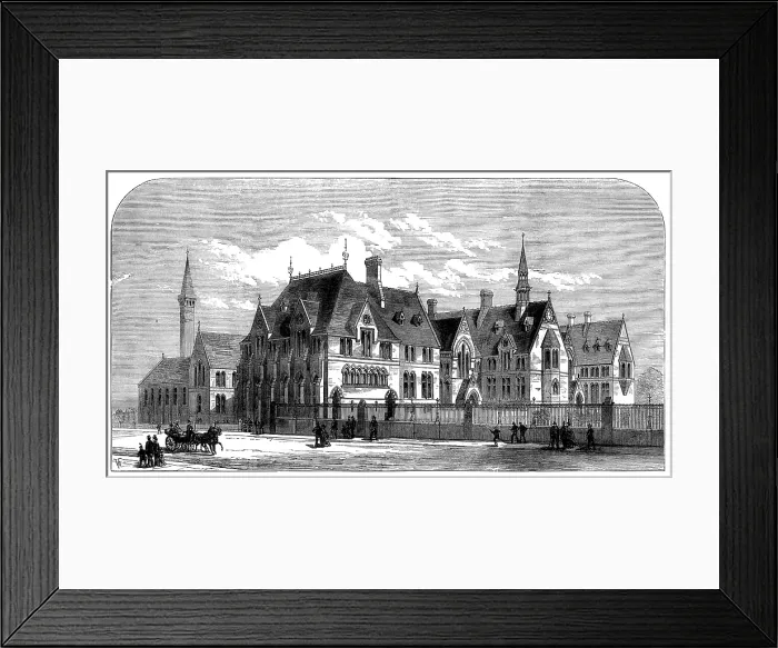 Framed Print : New Owens College, Manchester, 1873. Creator: Unknown Framed Print : New Owens College, Manchester, 1873. Creator: Unknown