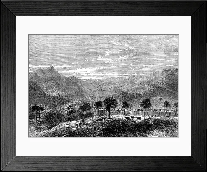 Framed Print : The Livingstone Aid Expedition: Myumi, Usagara, 1873. Creator: Unknown Framed Print : The Livingstone Aid Expedition: Myumi, Usagara, 1873. Creator: Unknown