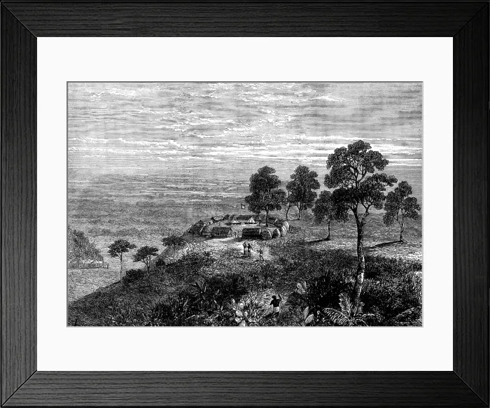 Framed Print : The Livingstone Aid Expedition: camp at Rehenniko, overlooking the Makata Swamp, 1873. Creator: Unknown Framed Print : The Livingstone Aid Expedition: camp at Rehenniko, overlooking the Makata Swamp, 1873. Creator: Unknown