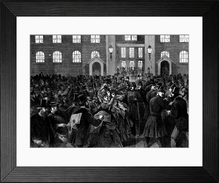 Framed Print : The entrance to the French National Assembly on November 5, 1873. Creator: Unknown Framed Print : The entrance to the French National Assembly on November 5, 1873. Creator: Unknown