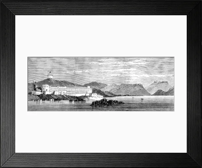 Framed Print : The Gold Coast and Ashantee War: Cape Coast Castle, from the anchorage, 1873. Creator: Unknown Framed Print : The Gold Coast and Ashantee War: Cape Coast Castle, from the anchorage, 1873. Creator: Unknown