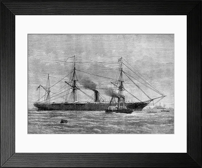 Framed Print : Steam-tug at Plymouth taking troops to the Himalaya for the Gold Coast, 1873. Creator: Unknown Framed Print : Steam-tug at Plymouth taking troops to the Himalaya for the Gold Coast, 1873. Creator: Unknown
