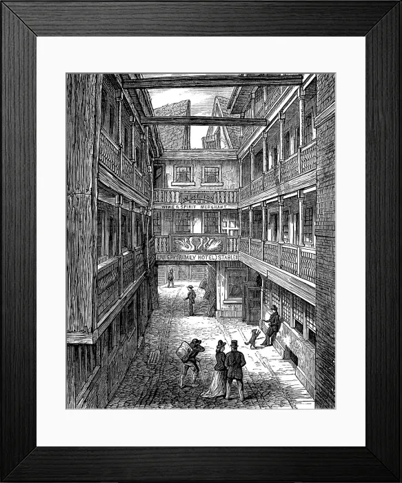 Framed Print : The Four Swans, Bishopsgate-street, 1873. Creator: Unknown Framed Print : The Four Swans, Bishopsgate-street, 1873. Creator: Unknown