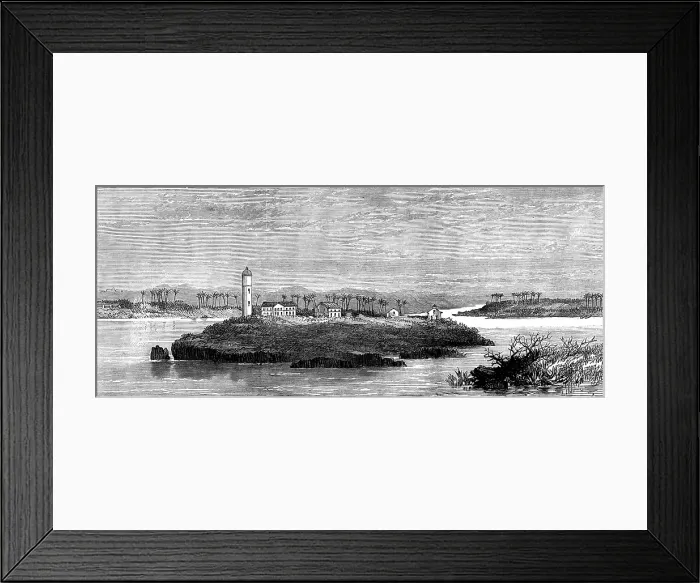 Framed Print : Cape Palmas and Harper Town, west coast of Africa, 1873. Creator: Unknown